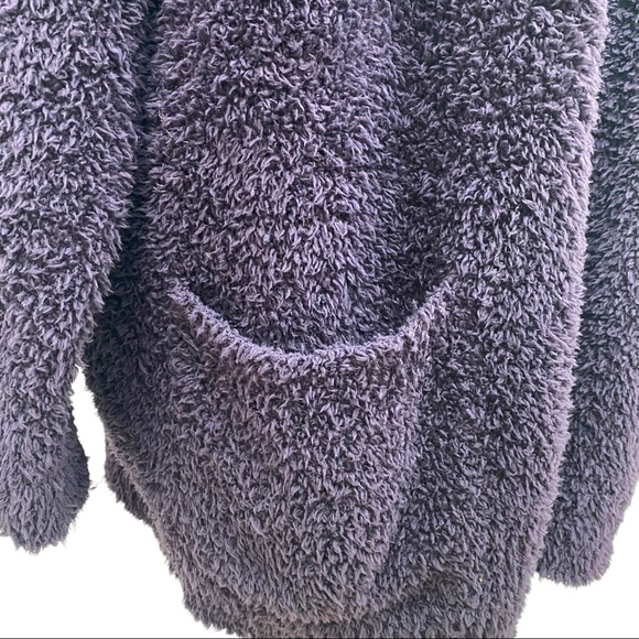 BAREFOOT DREAMS Cozy Chic Oversized Open Front Cardigan in Purple - Picture 4 of 10